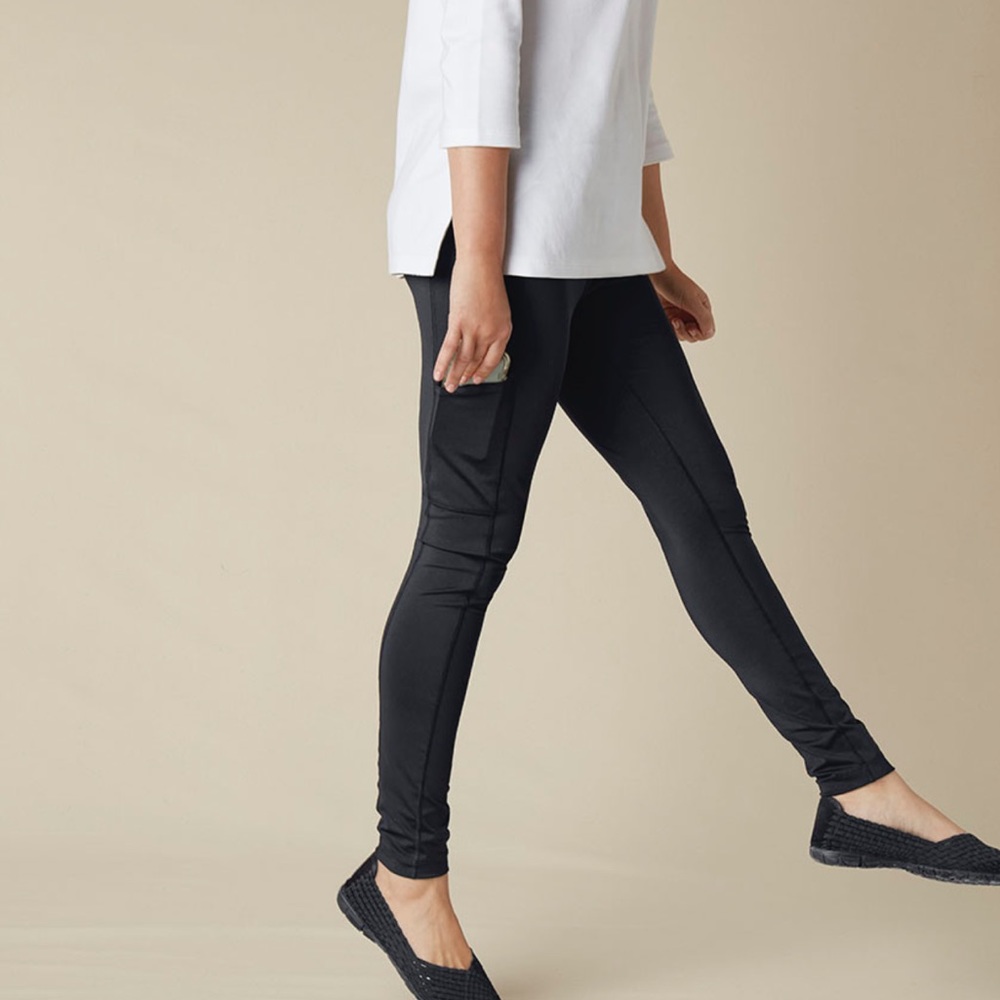 Coldwater Creek Relax and Rewind Black Leggings, NWT, Size Medium Tall